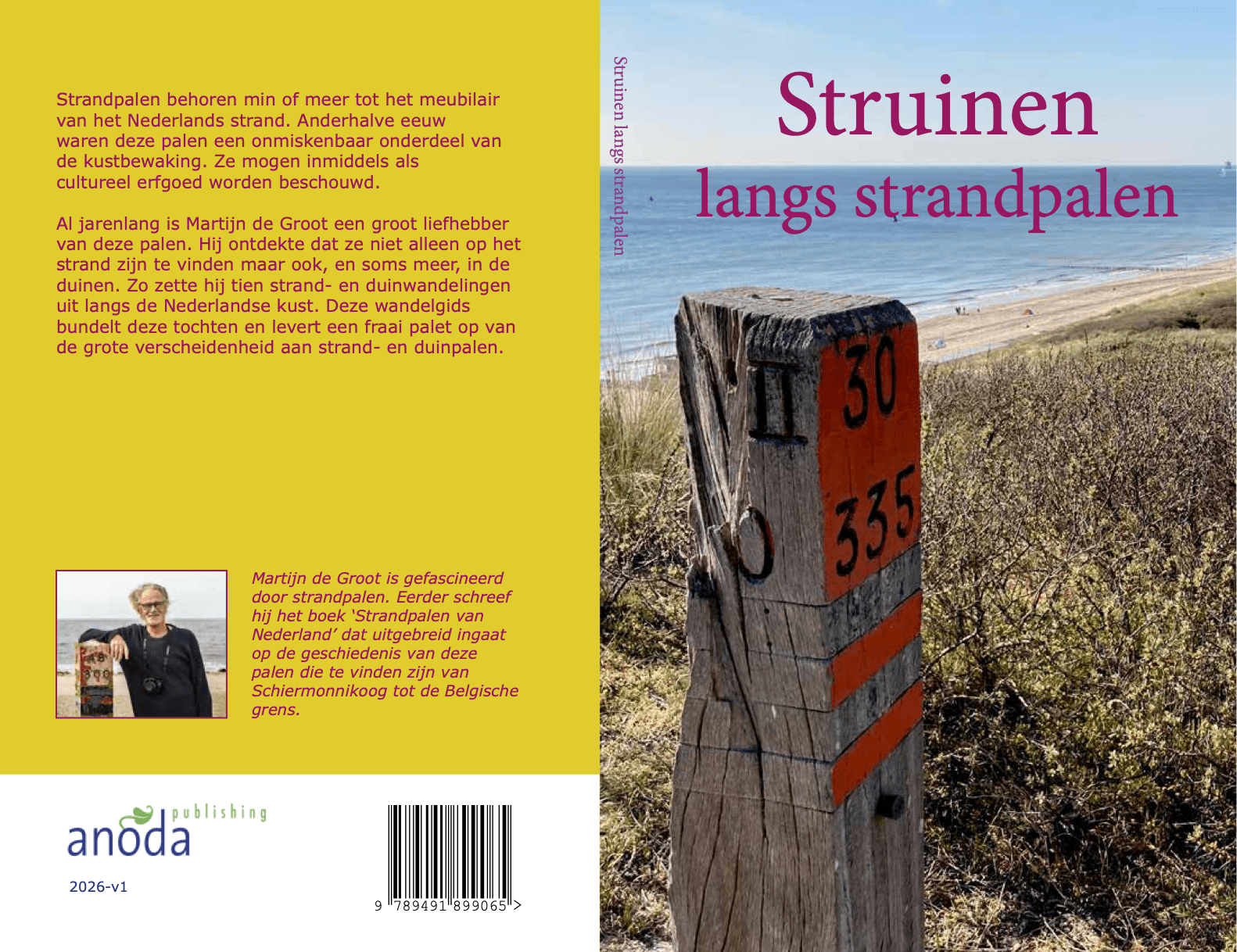 Omslag van het boekje 'Struinen langs strandpalen'